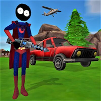 Скачать Супергерой Стикмэн (Взлом Много денег) версия 1.7.4 на Андроид