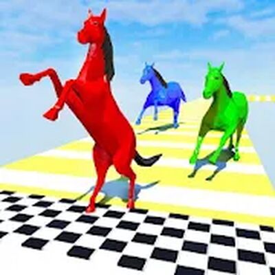 Скачать Лошадь Бегать Bесело Гонка 3D (Взлом Много денег) версия 3.2 на Андроид