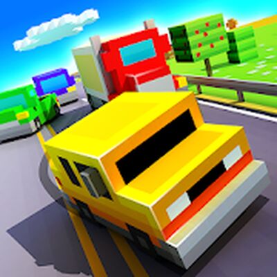 Скачать Blocky Highway: Traffic Racing (Взлом Много денег) версия 1.2.3 на Андроид