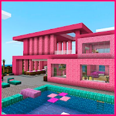 Скачать Розовый дом с мебелью . Майнкрафт карты и моды. (Взлом Разблокировано все) версия 1.0.1 на Андроид