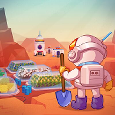 Скачать Idle Mars Colony: farm tycoon (Взлом Разблокировано все) версия 0.8.1 на Андроид