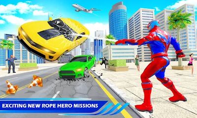 Скачать Flying Police Robot Rope Hero: Gangster Crime City (Взлом Много денег) версия 45 на Андроид