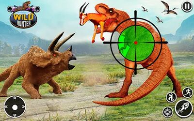 Скачать Wild Dinosaur Hunting Battle (Взлом Много денег) версия Зависит от устройства на Андроид