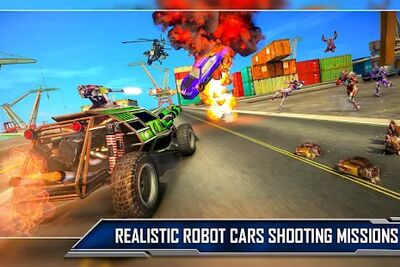 Скачать Ramp Car Robot Transform Game (Взлом Много монет) версия 1.3 на Андроид