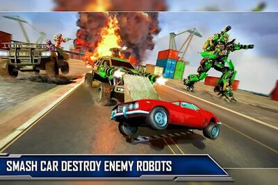 Скачать Ramp Car Robot Transform Game (Взлом Много монет) версия 1.3 на Андроид