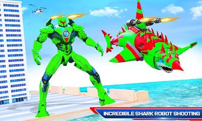 Скачать Robot Shark Attack: Transform Robot Shark Games (Взлом Много монет) версия 46 на Андроид