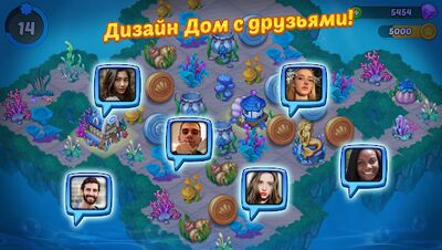 Скачать Merge Mermaids-design home&create magic fish life. (Взлом Много денег) версия 2.4.0 на Андроид