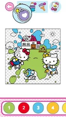 Скачать Hello Kitty: Раскраска для Детей (Взлом Много монет) версия 1.3.2 на Андроид