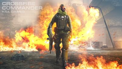 Скачать Crossing Fire Commander:Kill Games (Взлом Много монет) версия 1.9 на Андроид