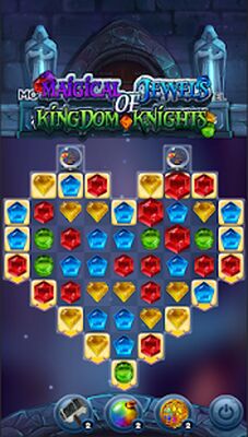 Скачать Magical Jewels of Kingdom Knights: три в ряд (Взлом Много монет) версия 2.1.0 на Андроид