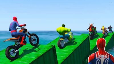 Скачать Superhero Tricky Bike Stunt GT Racing (Взлом Разблокировано все) версия 1.19 на Андроид