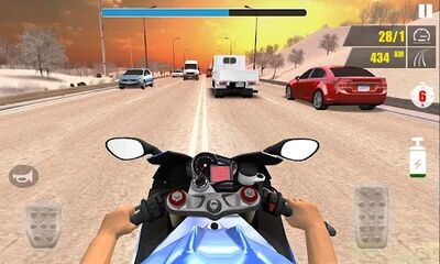 Скачать Traffic Speed Moto Rider 3D (Взлом Много монет) версия 2.0.1 на Андроид