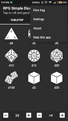 Скачать RPG Simple Dice (Взлом Разблокировано все) версия 1.10.0 на Андроид