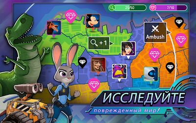 Скачать Disney Heroes: Battle Mode (Взлом Много монет) версия 3.4.11 на Андроид