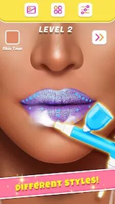 Скачать Lip Art Makeup Artist - Relaxing Girl Art Games (Взлом Много монет) версия 1.7 на Андроид