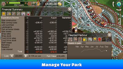 Скачать RollerCoaster Tycoon® Classic (Взлом Много денег) версия 1.0.0.1903060 на Андроид