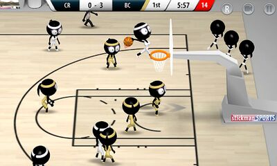 Скачать Stickman Basketball 2017 (Взлом Много монет) версия 1.1.5 на Андроид