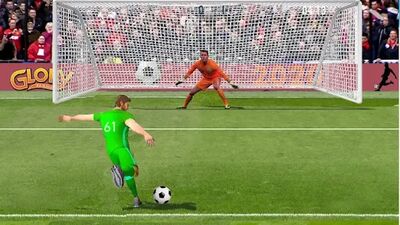 Скачать Настоящий футбольный нападающий: свободный удар (Взлом Много денег) версия 1.1 на Андроид