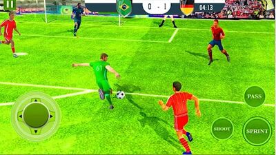 Скачать Настоящий футбольный нападающий: свободный удар (Взлом Много денег) версия 1.1 на Андроид