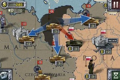 Скачать European War 2 (Взлом Много монет) версия 1.02 на Андроид