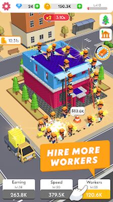 Скачать Idle Construction 3D (Взлом Много монет) версия 2.11 на Андроид