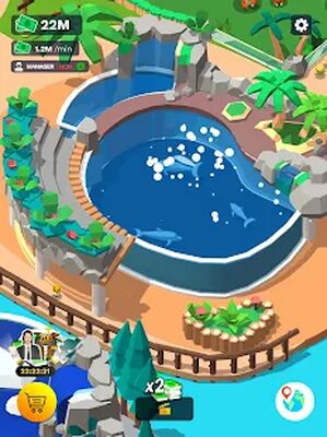 Скачать Idle Zoo Tycoon 3D - Animal Park Game (Взлом Много денег) версия 1.7.0 на Андроид