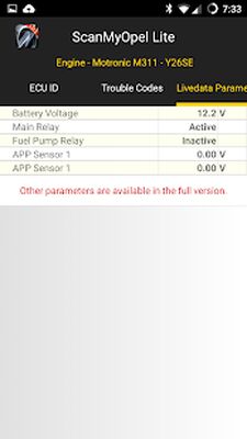Скачать ScanMyOpel Lite (Без кеша) версия 1.1.25 на Андроид