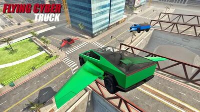 Скачать Real Flying Cyber Truck Electric Car 3D Simulator (Все открыто) версия 1.1.3 на Андроид