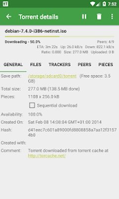 Скачать tTorrent Lite - Torrent Client (Разблокированная) версия 1.7.3 на Андроид
