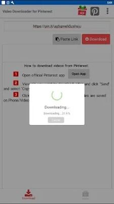 Скачать Video Downloader for Pinterest (Разблокированная) версия 21 на Андроид