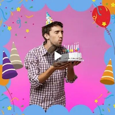 Скачать видео на день рождения с музыкой и фото (Все открыто) версия 8.0 на Андроид