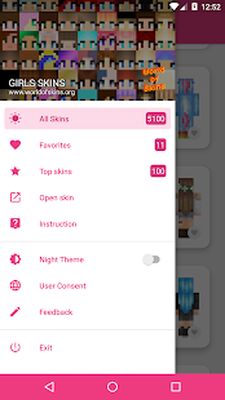 Скачать Скины для девочек в Майнкрафт (Полная) версия 3.8.4 на Андроид