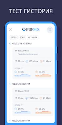 Скачать SPEEDCHECK Спидтест Скорость Интернета Speed Test (Неограниченные функции) версия 5.2.1.47 на Андроид