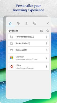 Скачать Microsoft Edge: Web Browser (Встроенный кеш) версия 95.0.1020.42 на Андроид