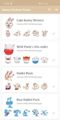 Скачать Забавные наклейки на кроликов WAStickerApps (Неограниченные функции) версия 1.5.1 на Андроид