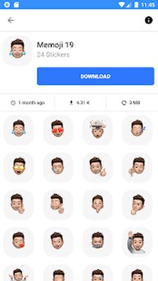 Скачать Memoji Stickers for WhatsApp Chat: Avatar 3D Emoji (Встроенный кеш) версия 2.0 на Андроид