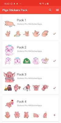 Скачать Наклейки милые свиньи WAStickerApps (Без Рекламы) версия 2.8.0 на Андроид