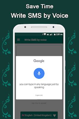 Скачать Write SMS by Voice - Voice Typing, Speech to Text (Встроенный кеш) версия 2.1.1 на Андроид