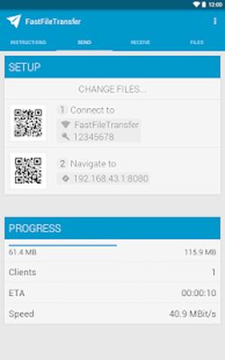 Скачать FastFileTransfer (Неограниченные функции) версия 2.1.5 на Андроид