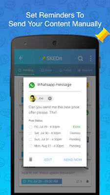 Скачать SKEDit Scheduling App: Schedule WhatsApp SMS Calls (Без кеша) версия 2.9.9.8 на Андроид