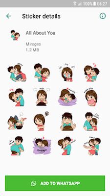 Скачать Love Story Stickers - WAStickerApps (Неограниченные функции) версия 1.0 на Андроид