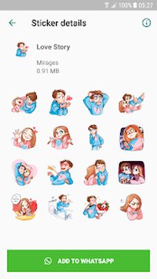 Скачать Love Story Stickers - WAStickerApps (Неограниченные функции) версия 1.0 на Андроид