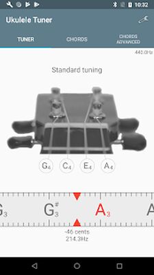 Скачать Ukulele Tuner (Встроенный кеш) версия 1.4.6 на Андроид